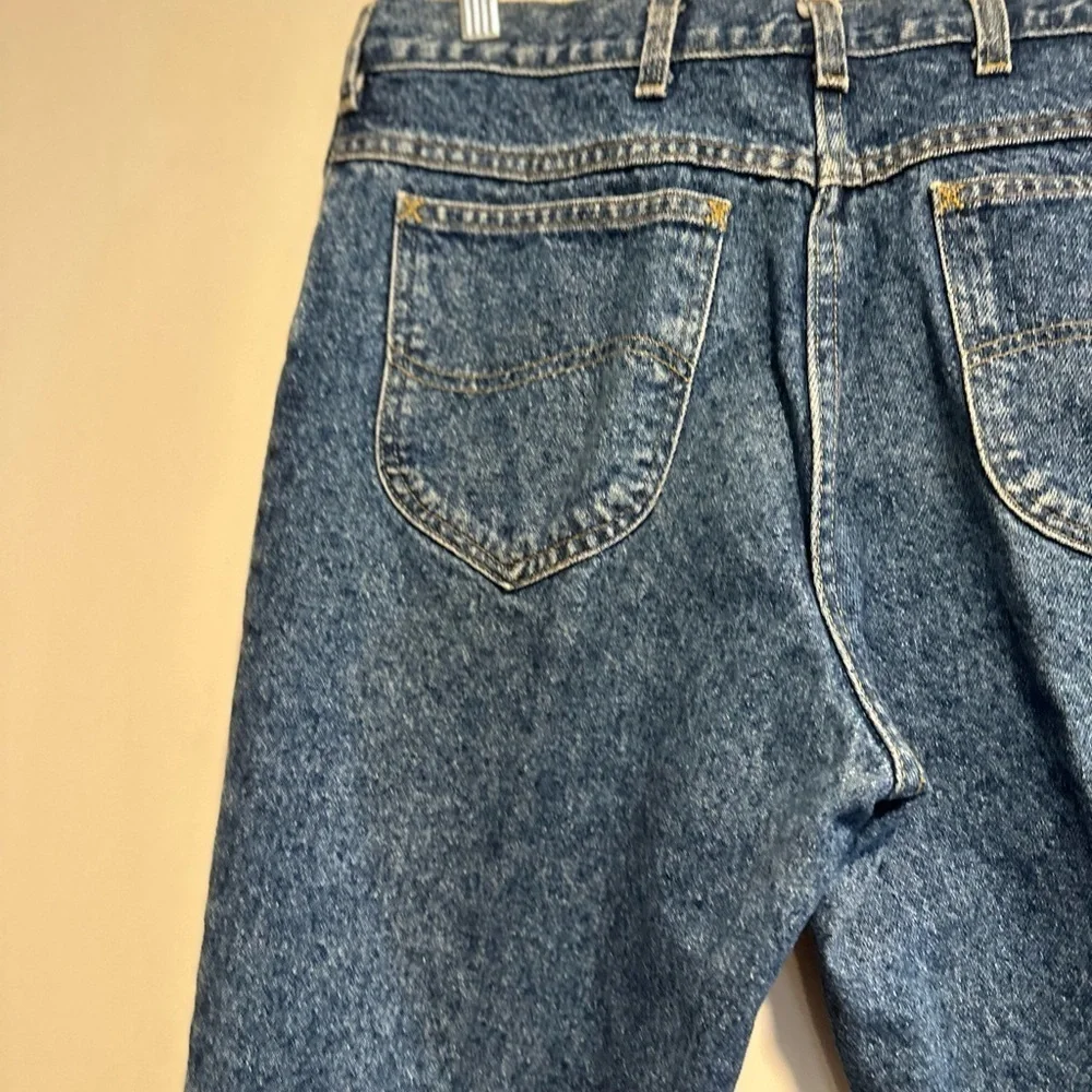 Vintage 80’s Lee Jeans Mens 34x28 Acid Wash Baggy Relaxed Fit Tapered